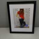 RPJC 11 x 14 Picture Frames Made of Solid Wood and High Definition Glass Display Pictures 8x10 with Mat or 11x14 Without Mat for Wall Mounting Photo Frame Black