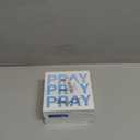 Absnfatu Christian Wooden Sign - Pink Pray Desk Decor - Christian Gifts, Prayer Room Decor - 5x5, Pack 2