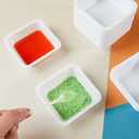Sherr 125 Pack 100ml Weigh Boats Medium Large Bulk Anti Static White Pans Plastic Square Easy Pour Boats Weighing Trays for Capsule Filling, Lab Dish, Powder, Liquid, Food, Sample Container