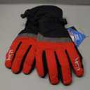 MCTi Ski Gloves,Winter Waterproof Snowboard Snow 3M Thinsulate Warm Touchscreen Cold Weather Women Gloves Wrist Leashes (Large, Red)