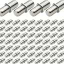 5mm Shelf Pegs for Shelves Cabinet Shelf Support Pegs Metal Shelving Pins for Bookshelf Furniture Kitchen Closet Heavy Duty Pegs Bracket for Shelves in Cabinet Metal Shelf Clips 100Pcs