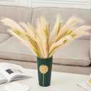 Green Vase, Glazed Ceramic Cylinder Flower Vase for Home Decor, Bedroom, Office, Living Room, Bathroom, Tabletop Decor, Centerpiece Table Decorations (Green)