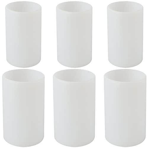 JEUIHAU 3 PCS 2 Sizes Cylinder Candle Molds, Silicone Candle Mold, Pillar Candles Resin Mould for Candle Making, Epoxy Resin Candle Soap Molds for Resin Casting, Clay Crafting, White