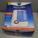 Vicks Warm Mist Humidifier Filter-Free 1-Gal Tank, Auto Shut-Off, Night Light, VapoPad and VapoSteam Compatible