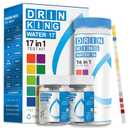 AAwipes Drinking Water Test Strips 17-in-1 100 Strips + 2 Bacteria Tester Kits, Lab-Validated Complete Water Testing for Home, Well, Tap Water, City Water, Flood Water Testing Strips (K03-100)