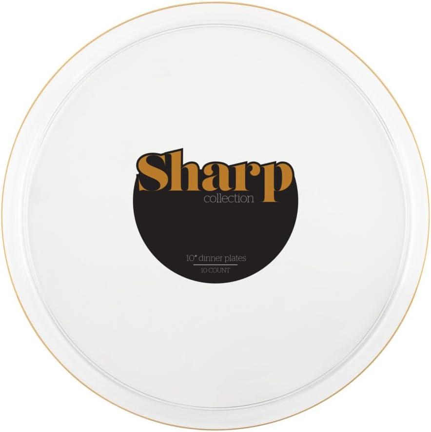 Sharp Plates White 8"+10" Combo with Case of 80 (4 packs x 20)