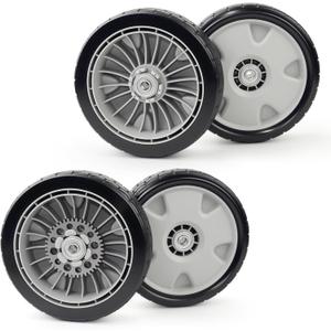 4 Pack 9" HRX217 Lawn Mower Wheels Kit (2 Front & 2 Rear) - Compatible with Honda HRX217 Replace 42710-VH7-010ZA, 44710-VH7-010ZA - Heavy Duty Push Mower Wheels Replacement