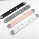 Adjustable Laptop Stand, Foldable Computer Riser with Anti-Slip Base, 2-Height Settings, White, Pink, BlackGrey4-Pack