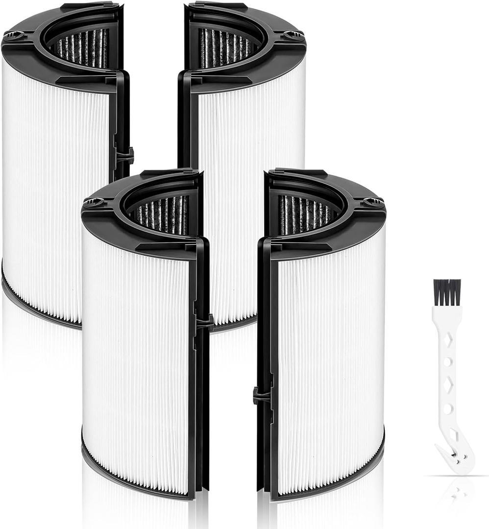 2 Pack 360 Combi Glass HEPA + Carbon Air Purifier Filter Compatible with Dyson HP04 TP07 TP06 HP06 TP04 TP7A PH02 PH01 PH03 PH04 PH3A HP09 TP09 HP07 HP10 TP10 HP4A HP7A DP04 Air Purifier, #965432-01