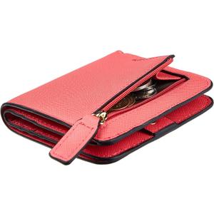 Toughergun Womens Small Slim Leather Wallet with RFID Protection, Compact Bifold Mini Purse with Clear ID Window