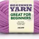 60g Purple Yarn for Crocheting and Knitting;66m (72yds) Cotton Yarn for Beginners with Easy-to-See Stitches;Worsted-Weight Medium #4;Cotton-Nylon Blend Yarn for Beginners Crochet Kit Making (1PACK, Lavender Bliss(5))