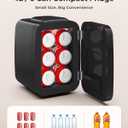 BEICHEN Mini Fridge, 4 Liter/6 Can Portable Refrigerator for Bedroom Office Dorm Car Fast Cooling, Low Noise, 100-125V AC/5-12V USB Small Compact Refrigerator for Skincare, Food, Drinks(Black)