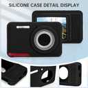 Soft Silicone Camera Case Compatible with Kodak PIXPRO FZ55 Digital Camera, Top Grain Leathr Silicone Cover (Black)