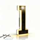DIBMS 6.7 Inch Solar Lighted House Numbers for Outside Lighting, Waterproof LED Illuminated Address Sign, Personalized Backlit Number for Home Exterior Apartments Hotels Factories (Number 1-Black)