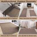 YDKGL Door Mat 24"x35", Dirt Resistant and Absorbent, Non-Slip Rubber Backing Floor Mats, Easy Clean Low-Profile Doormat for Entryway, Front Door, Inside Entrance, Brown
