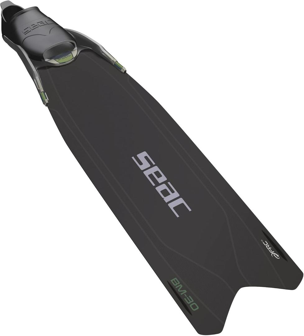 SEAC BM-30, Long fins with Interchangeable Blades for Freediving & Spearfishing (12,5-13,5, Black/Green)