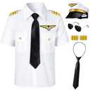 Yoroka Kids Pilot Costume Airline Captain Pilot Uniform With Accessories-130
