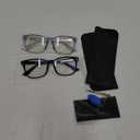 livho High Tech Blue Light Glasses - Advanced 99% Blue Light Blocking Computer Glasses - Anti Eyestrain & UV Glare Protection (*B10 Light Black+clear Grey)
