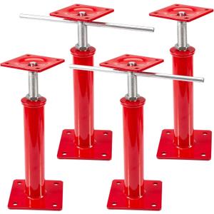 4 Pack House Jacks for Leveling Crawlspace, 11" - 16" Height Range, 11023 lbs Max Load Capacity, House Floor Jacks Post Pole for Leveling