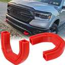 Front Tow Hooks Covers Hitch Cover Compatible with 2019-2025 RAM 1500 Accessories Protect Tow Hooks Add Color 2PCS (Red)