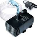 Automatic Small Sump Pump with Water Sensor, 8 FT Lift 70 GPH 115V/230V Mini Condensate Pump with Float Switch, Water Removal for Dehumidifier, Air Conditioner, Ice Maker, Basement, Auto On Off (Black)