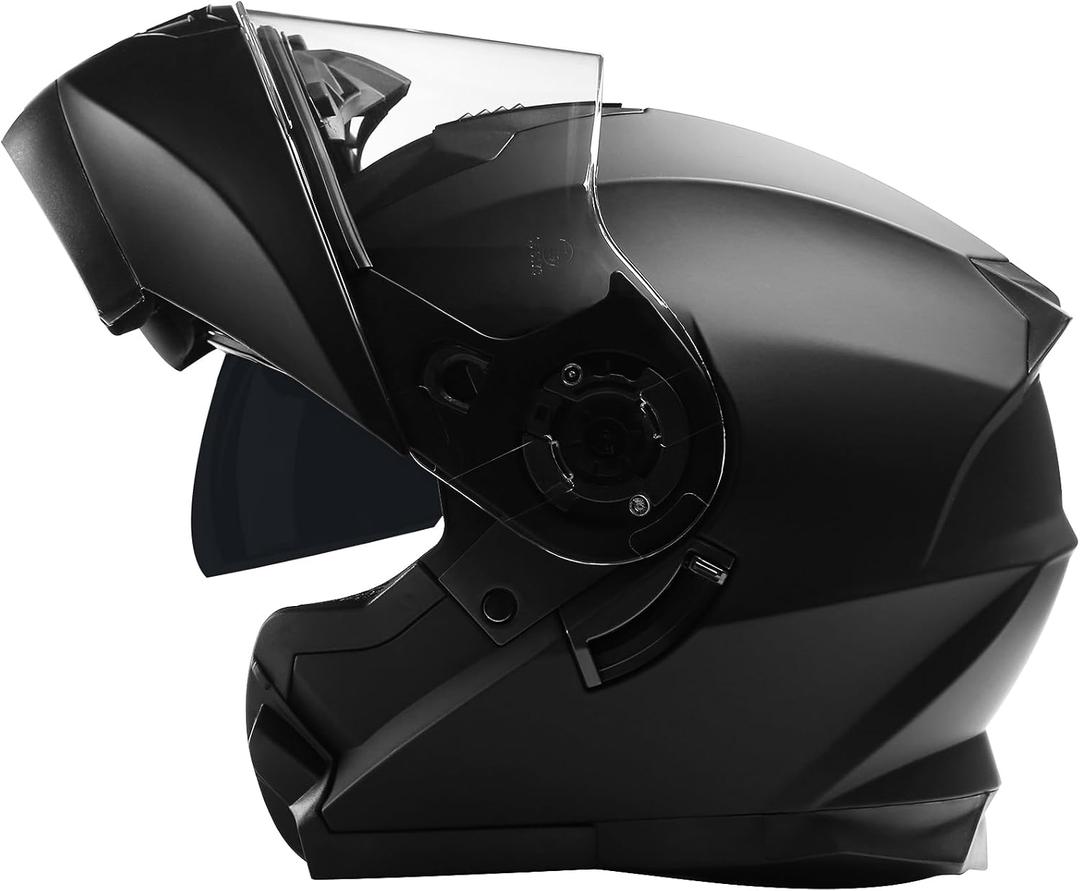 GJH Motorcycle Helmets for Men & Women Modular Motorcycle Helmet Flip Up Anti-Fog Lens Double for Helmets for Adults DOT Approved Medium