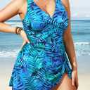 Aqua Eve Plus Size Swim Dress - One Piece Swimsuit Tummy Control Bathing Suit Swimwear with Skirt 2025