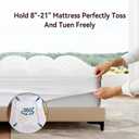 ABENE RV King Mattress Topper for Back Pain Relief, Extra Thick Mattress Pad Pillowtop, Soft Plush Mattress Cover Bed Topper with Deep Pocket, Overfilled Down Alternative Filling, White