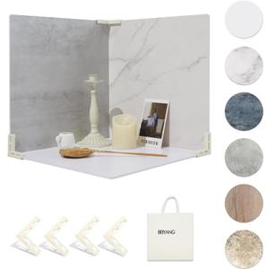 5 PCS Boards Photo Backdrop for Flat Lay, Food Photography Background 16x16 Inch, BEIYANG (5PCS-A)