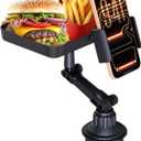 3 in1 Car Cup Holder Expander with 360 Rotation Phone Mount, Multifunctional Car Food Tray for Eating, Drinking, and Phone Mounting, Ideal for Travel, Auto, Trucker & Daily Driving