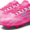 DREAM PAIRS Boys Girls Soccer Cleats Kids Youth Firm Ground Football Shoes for Little/ Big Kid, Size 12 Little Kid, Hot Pink
