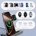 2026 Traveling Portable Wireless Fast Charger for Apple & Android Charging Station, 3 in 1 Charging for iPhone 16 15 14 13 12, Apple Watch Series & Air pods 4 3 2 Pro, Samsung Galaxy-Gifts for Family