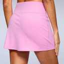 SANTINY 15" Skorts for Women with 2 Pockets High Waisted A Line Casual Pickleball Golf Skort Athletic Tennis Skirt