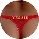 Sexy Underwear for Women Lace Panties Sexy Thong with Funny Rhinestone Letters for Couple Gifts (XL)