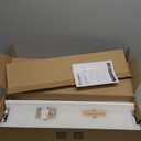 Forbena Floating Shelves for Wall 24 Inches Long, Modern White Wall Shelving Unit for Bedroom, Wood Hanging Shelf for Kitchen Bathroom Living Room Office Organizers and Storage (White and Grey)