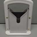 Hoan The Original Bagel Guillotine Slicer - 9.25-Inch Stainless Steel Blade Slicer - Safe and Efficient Easy Bagel Cutter for Muffins, Rolls, Buns with Precision Ground Serrated Blade (White)