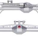 RC Crawler with Machined Aluminum Front and Rear Portal Axles for Vanquish VS4-10 Phoenix F10 LCG Chassis (Silver Axle F and R)