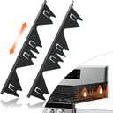 Stainless Steel Stove Gap Covers (2PCS),Stove Gap Filler,Range Trim Kit,Stove Guard for Kitchen Oven Gap Between Stovetop and Counter,Easy Clean Heat Resistant,Adjustable Length 13.8'' to 27.5'',Black