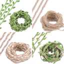 Felice Arts 552FT Natural Leaves Twine Artificial Leaves Jute Twine for Wedding Gift Wrapping Braided Decorated for Art & Crafting Home Wall Garden Wreaths Decor Party Supplies