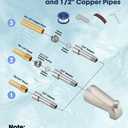 All Metal Bathtub Spout with Diverter, 5.3 Inch Tub Spout, Fits 1/2" Copper Slip-On and 1/2" or 3/4" IPS Threaded Pipes, Easy Lift to Switch, Leak-Free, Easy DIY Installation, Brushed Gold