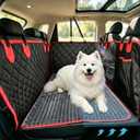 Dog Car Seat Cover for Back Seat with Soft Blankets, New Upgraded Waterproof Dog Hammock with Mesh Window, Wear-Resistant Hard Bottom Back Seat Holds 500 lbs, 63"x52"Size Fits Cars, Trucks, SUVs