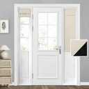 HOMEIDEAS 100% Blackout Sidelight Curtains for Front Door, Side Door Window Curtains and Small Window, Thermal Insulated Covering, 1 Panel, W12 X L40 Inch, Beige