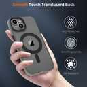 Magnetic for iPhone 15 Case, Compatible with MagSafe, Military Grade Drop Protection, Slim Matte Translucent Shockproof Anti-Fingerprint Phone Cover, Matte Black