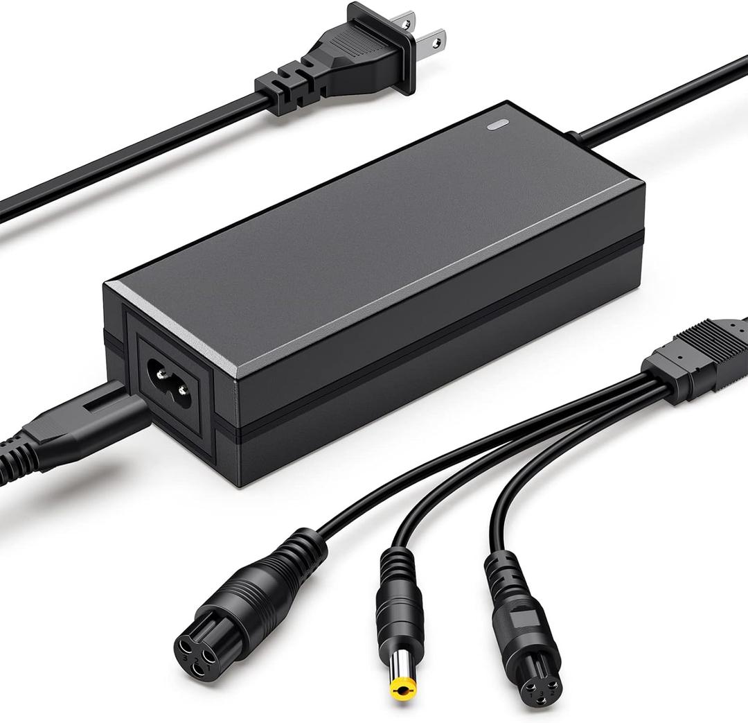 3 in 1 Replacement Charger for 2A 42v/36v 3 Claw (8mm/12mm) Female Port (5.5mm*2.5mm Universal 2.1mm) for, Jetson, Swagtron, Gotrax,Swagway,Razor