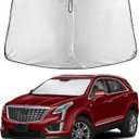 EcoNour Windshield Sunshade Compatible for Cadillac XT5 2017-2023 2024 2025, Sun Visor for Front Windshield & Window Sun Shade Cover, UV Heat Blocker & Protector, Car Accessories