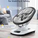Baby Swing for Infants - Electric Baby Rocker with 3D Motion Detection, 180° Rotating Seat, Upgraded 5 Point Harness, Bluetooth Support, 5 Preset Lullabies and 5 Speeds