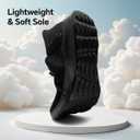 Womens Walking Tennis Shoes Slip On Running Casual Athletic Workout Gym Non Slip Sneakers Comfortable Sports Shoes for Women (9, Black_cs)