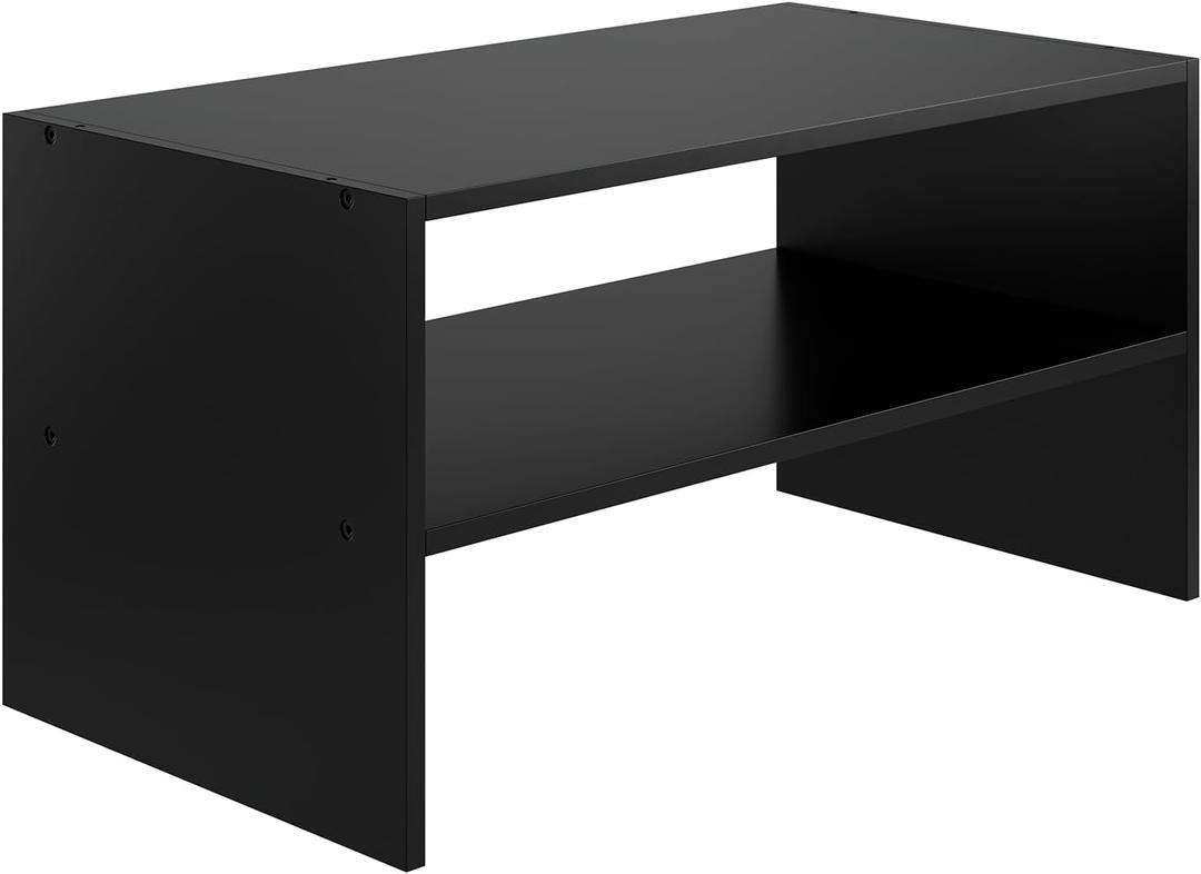 2-Tier Stackable Shoe Rack, Holds 6-9 Pairs, 24.6 Inch, Matte Black