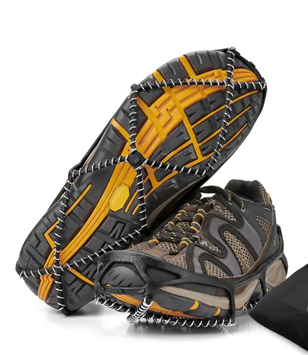 Yaktrax Walk Traction Cleats - 360-Degree Grip on Snow, Ice, & Multi-terrain Surfaces - Elastic Outer Band w/ Easy-On/Off Heel Tab & 1.2mm Zinc-coated Steel Coils - Abrasion & Rust Resistant - Unisex Small