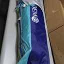 HOMEDEMO Heavy Duty High Wind Beach Umbrella with Sand Anchor,Built-in Table Tray & Tilt Pole&Hook& Curtain, UPF 50+ Windproof Portable Beach Umbrella for Patio Garden Pool Backyard